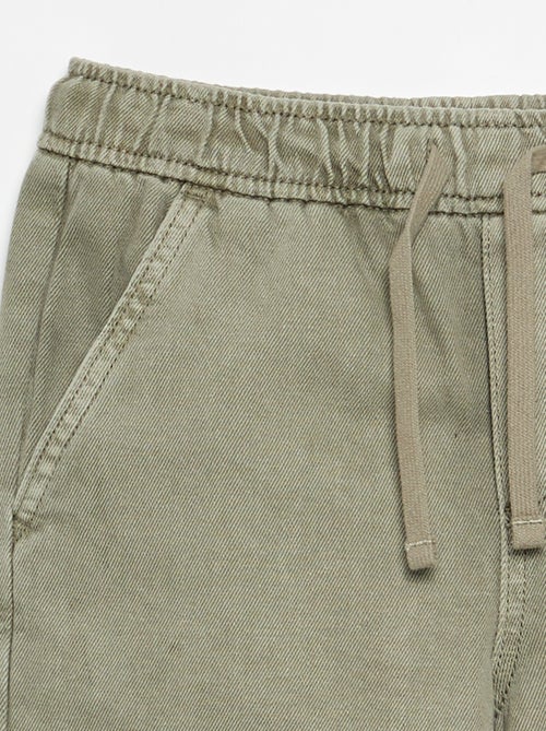 Calças relaxed fit com cintura elástica - Kiabi