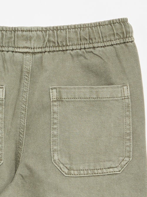 Calças relaxed fit com cintura elástica - Kiabi