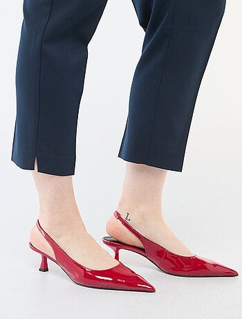 Calças retas de cintura subida