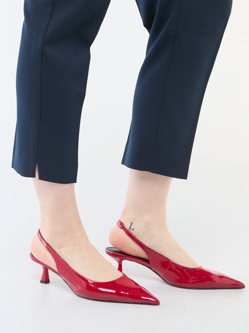 Calças retas de cintura subida - Kiabi