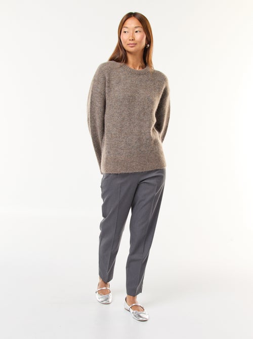 Calças retas de cintura subida - Kiabi