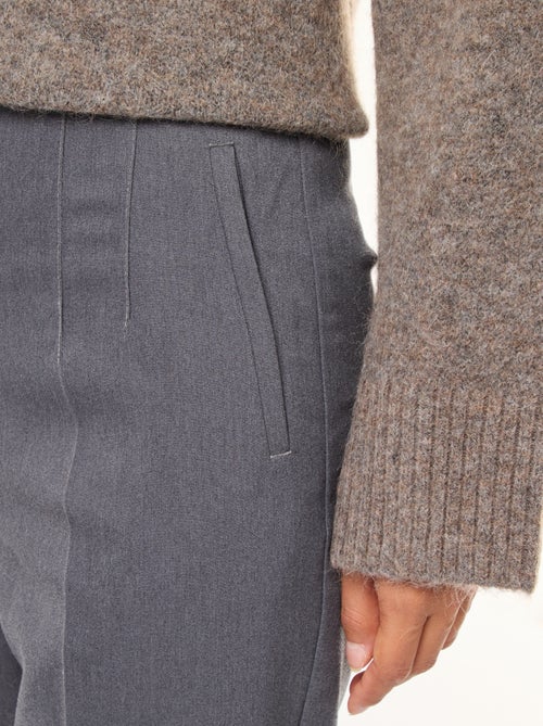 Calças retas de cintura subida - Kiabi