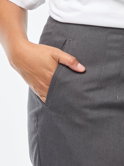 Calças retas de cintura subida - Kiabi