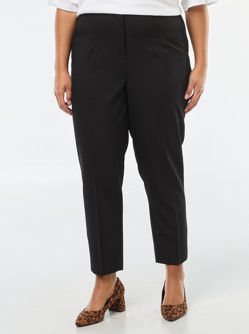 Calças retas de cintura subida - Kiabi