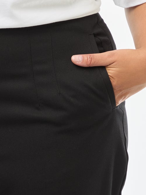 Calças retas de cintura subida - Kiabi