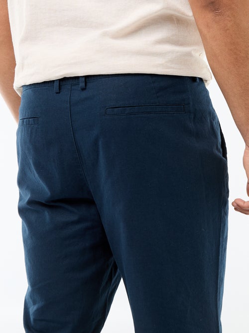 Calças retas em linho misto - Kiabi Calças retas em linho misto - Kiabi