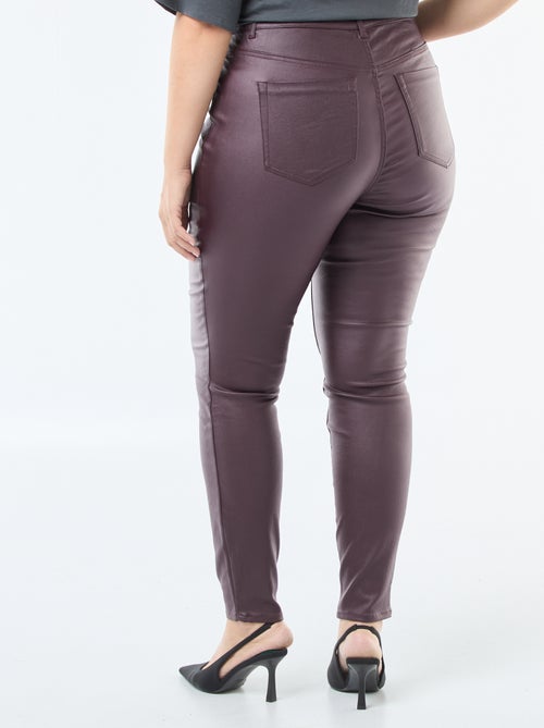 Calças retas em tecido acetinado - Kiabi