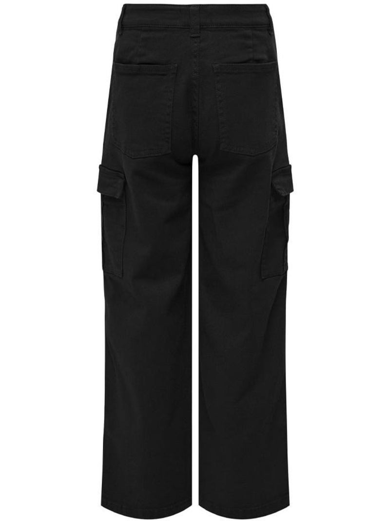 Calças Retas Pretas para Menina Kids ONLY Kogyarrow Preto - Kiabi