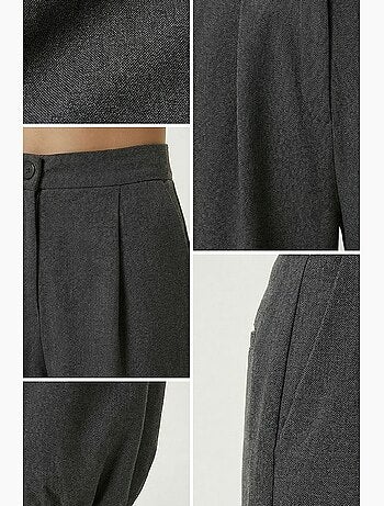 Calças salwar plissadas de cintura subida istanbul