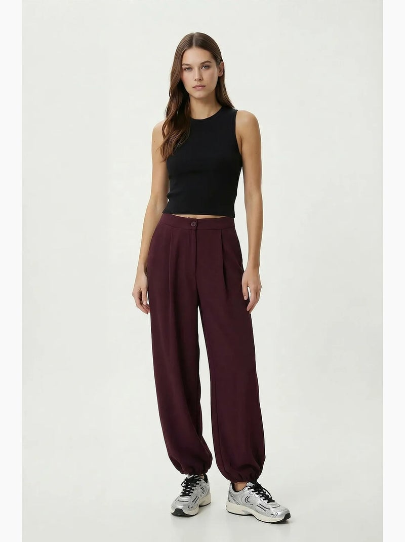 Calças salwar plissadas de cintura subida istanbul Malva - Kiabi