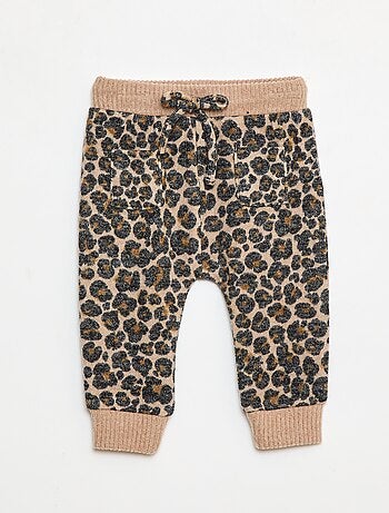 Calças saruel em tricô liso