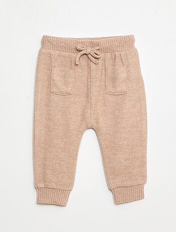 Calças saruel em tricô liso