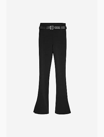 Calças skinny à boca de sino com cinto dilvin