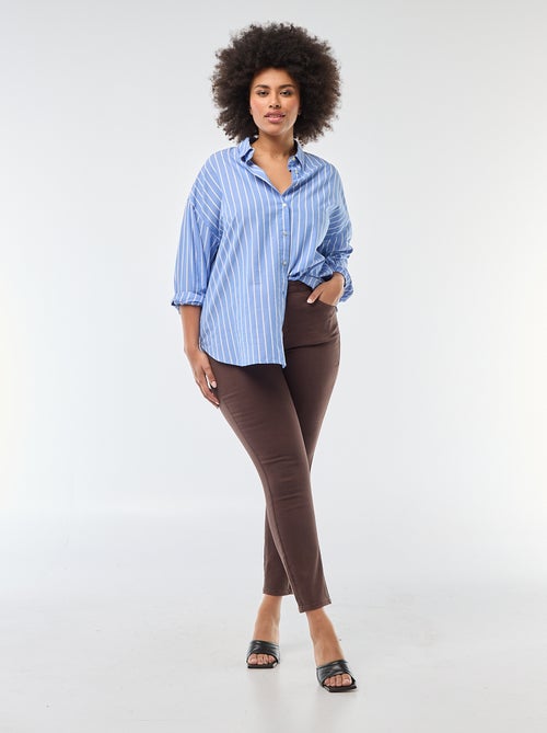 Calças skinny com cintura subida - Kiabi