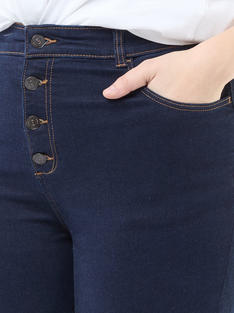 Calças skinny de cintura muito subida - L28 Azul - Kiabi