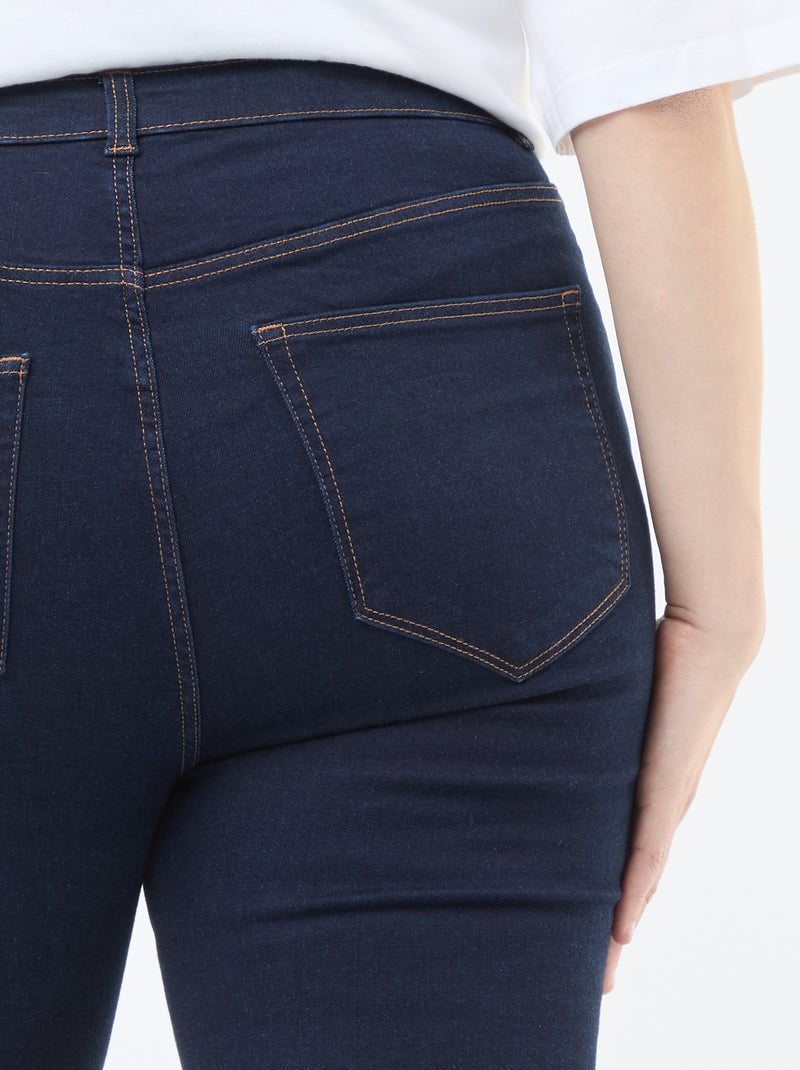 Calças skinny de cintura muito subida - L28 Azul - Kiabi