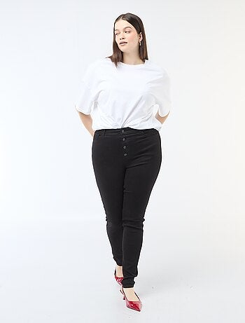 Calças skinny de cintura muito subida - L28