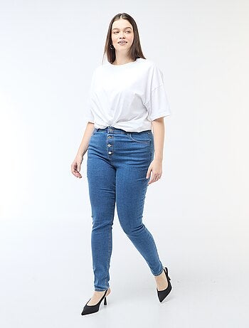 Calças skinny de cintura muito subida - L30