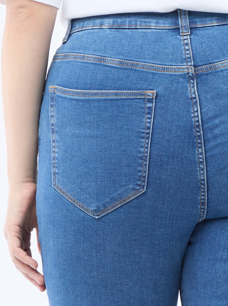 Calças skinny de cintura muito subida - L30 Azul - Kiabi