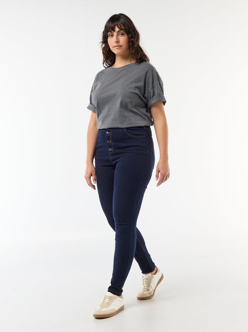Calças skinny de cintura muito subida - L30 - Kiabi