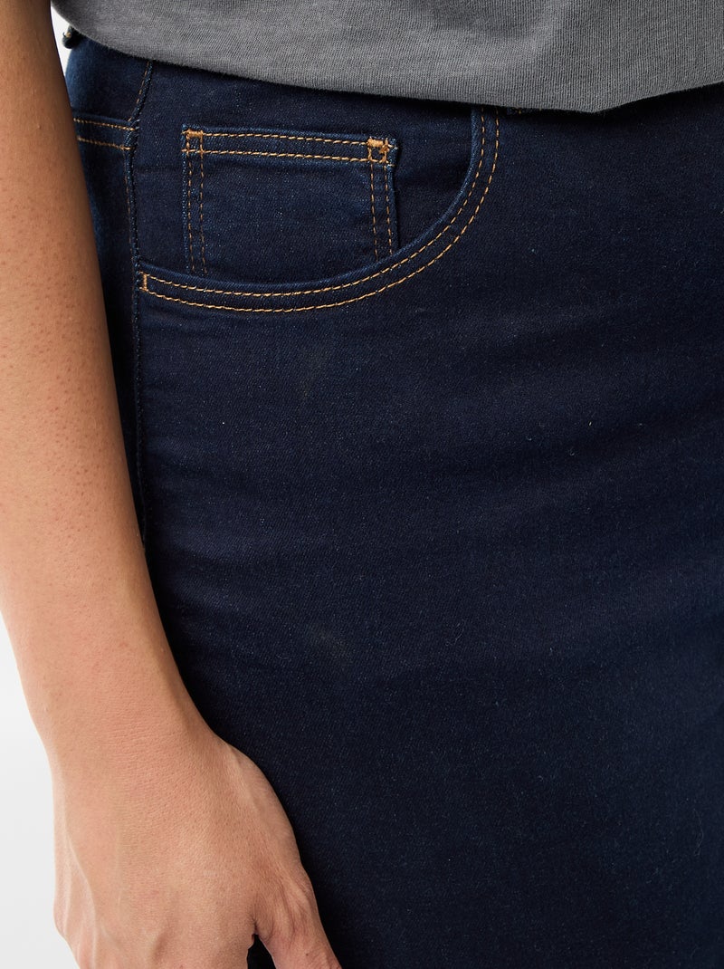 Calças skinny de cintura muito subida - L30 Azul - Kiabi