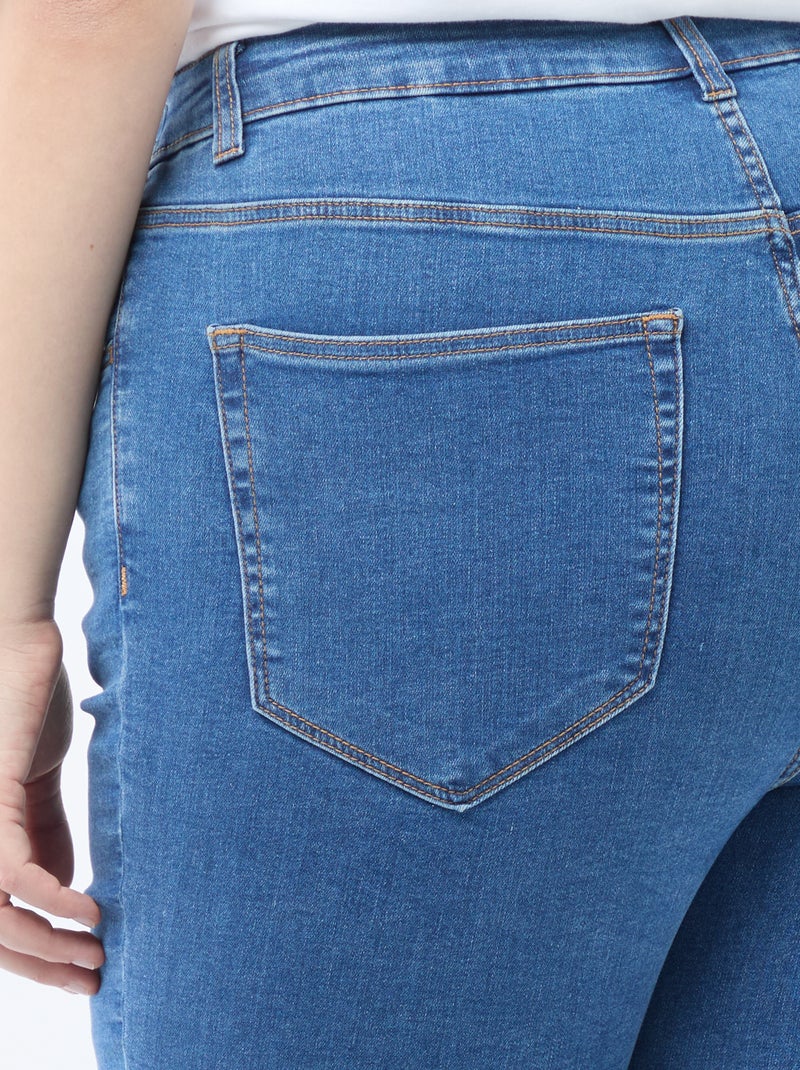 Calças skinny de cintura muito subida - L32 Azul - Kiabi