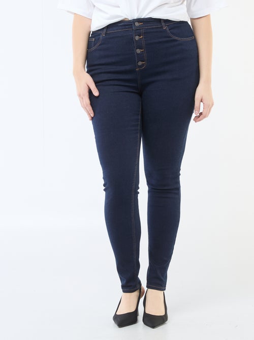 Calças skinny de cintura muito subida - L32 - Kiabi