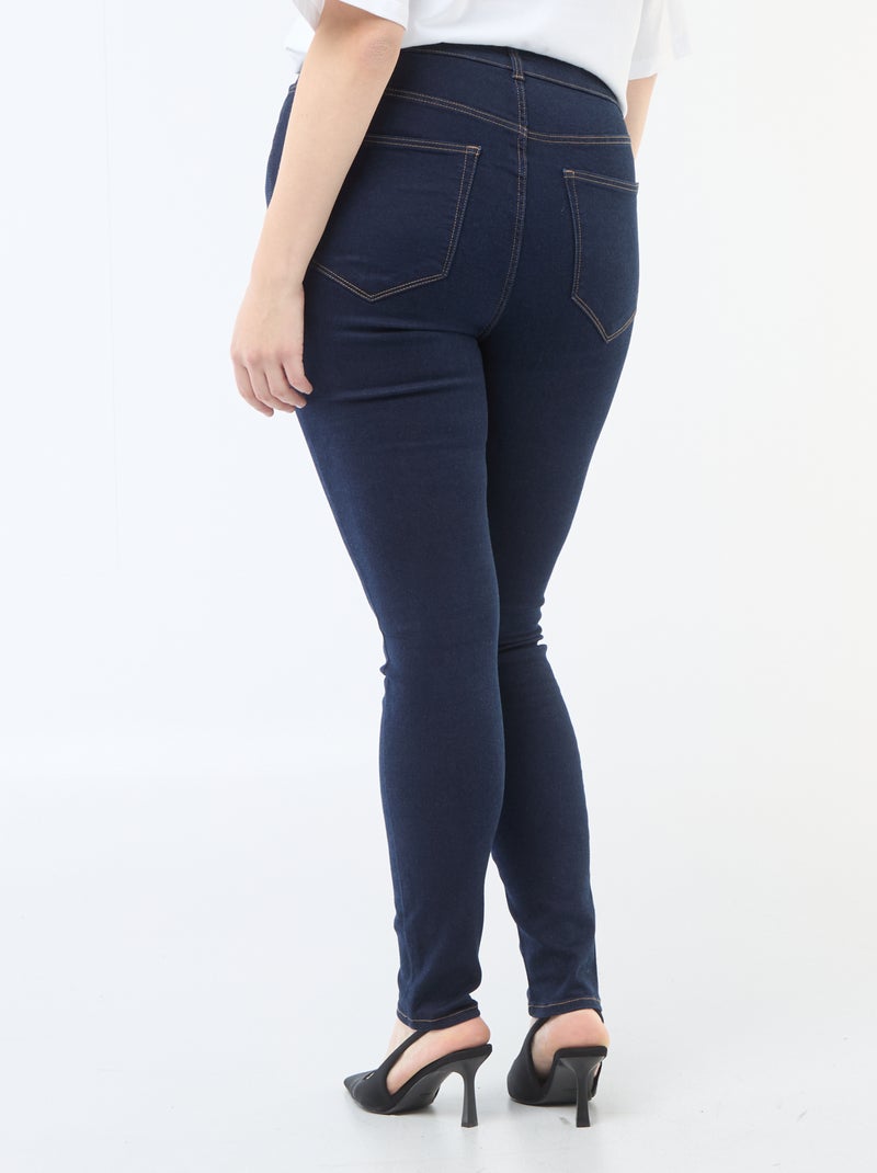 Calças skinny de cintura muito subida - L32 Azul - Kiabi