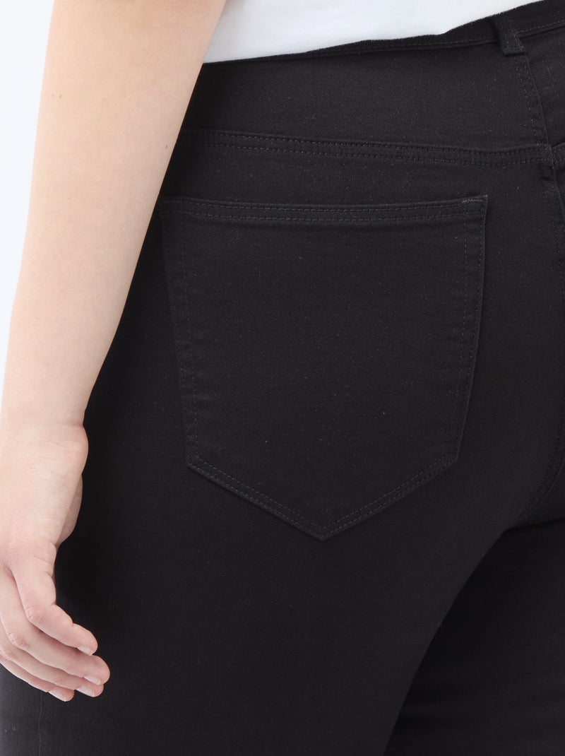 Calças skinny de cintura muito subida - L32 Preto - Kiabi