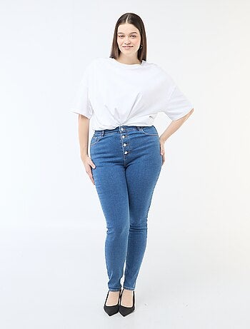 Calças skinny de cintura muito subida - L34