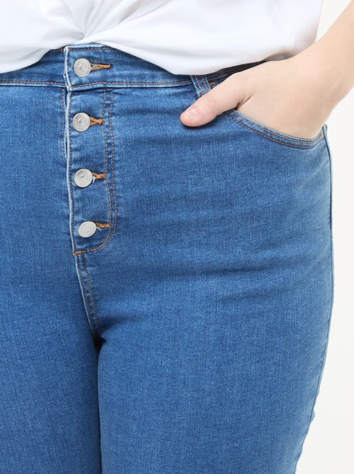 Calças skinny de cintura muito subida - L34 - Kiabi