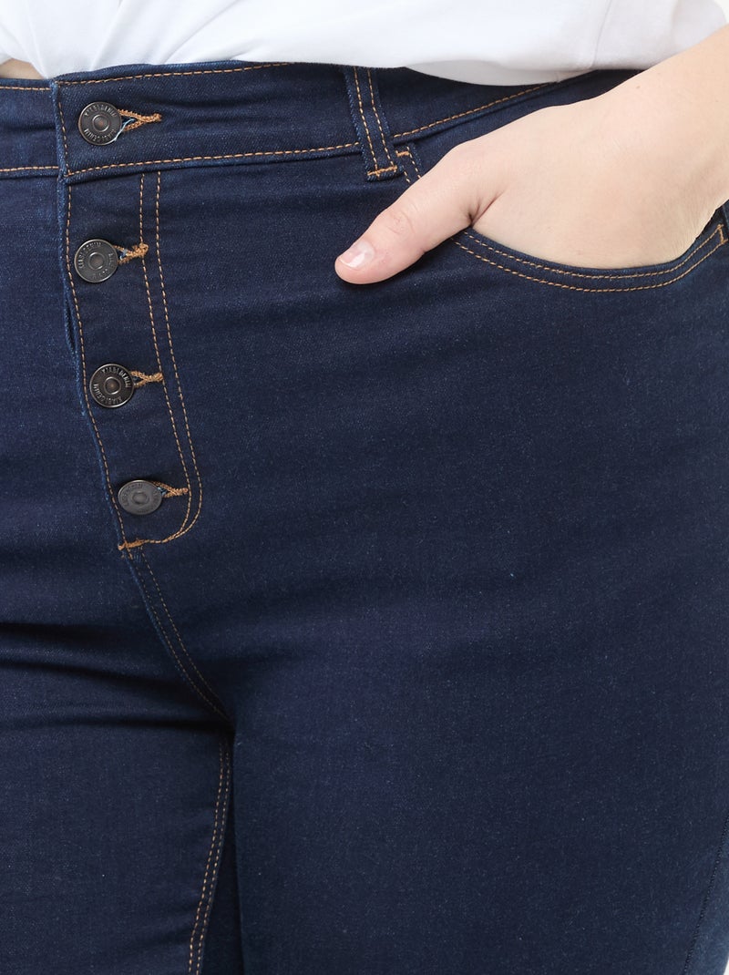 Calças skinny de cintura muito subida - L34 Azul - Kiabi