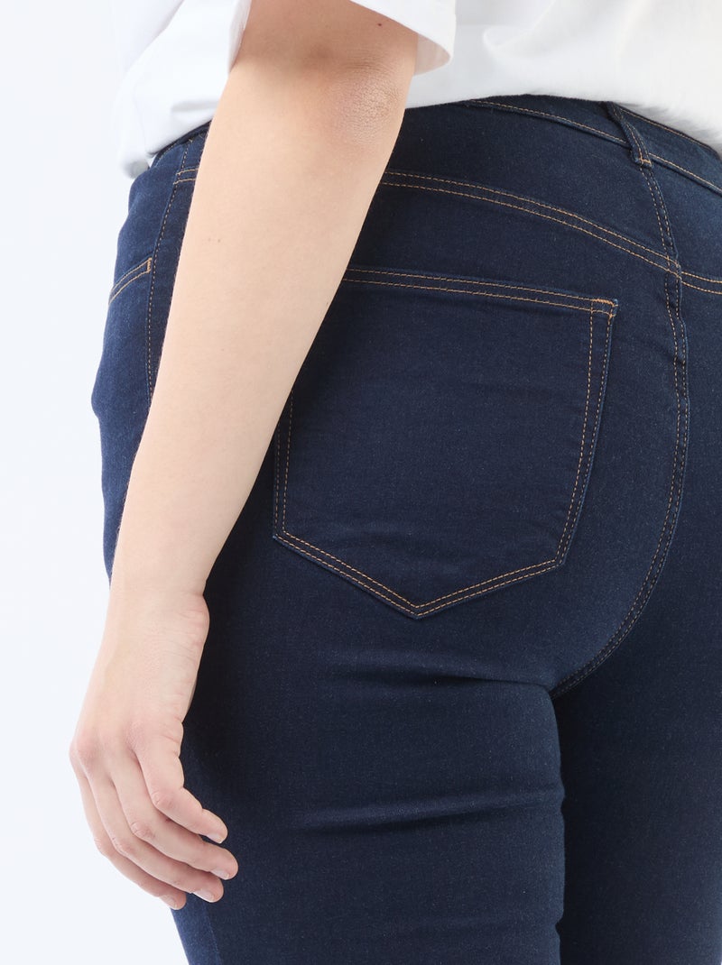 Calças skinny de cintura muito subida - L34 Azul - Kiabi