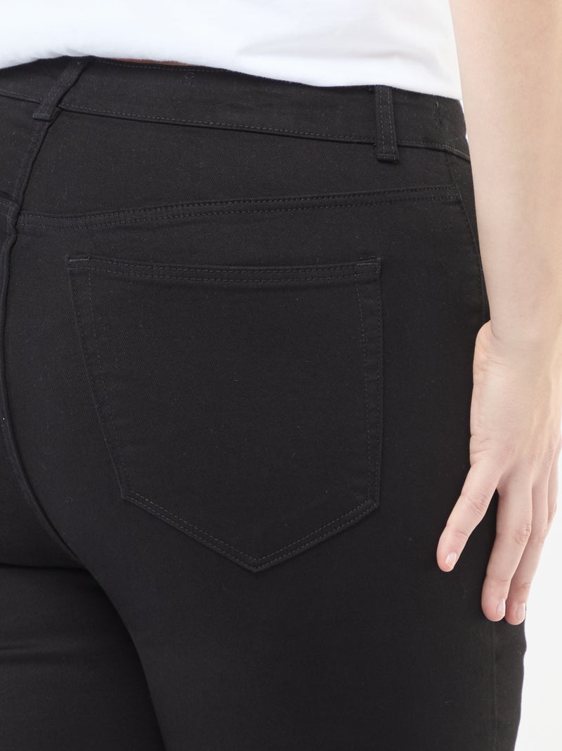 Calças skinny de cintura muito subida - L34 Preto - Kiabi