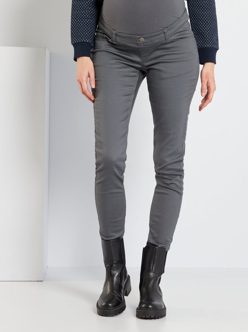 Calças skinny de gravidez cinza - Kiabi