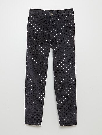 Calças skinny de veludo