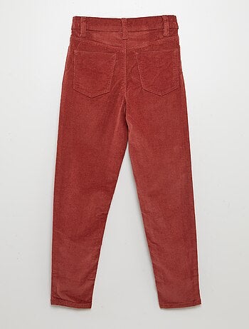 Calças skinny de veludo