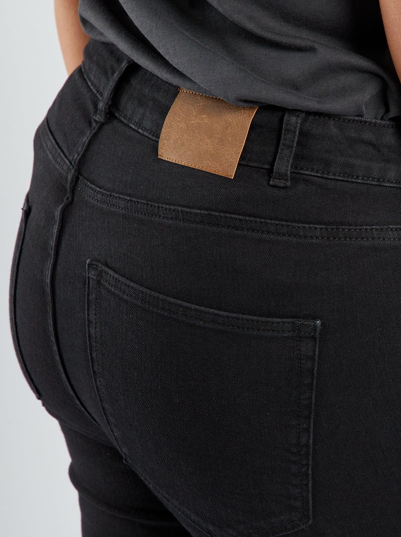 Calças skinny elásticas - 5 bolsos  - L30 PRETO - Kiabi