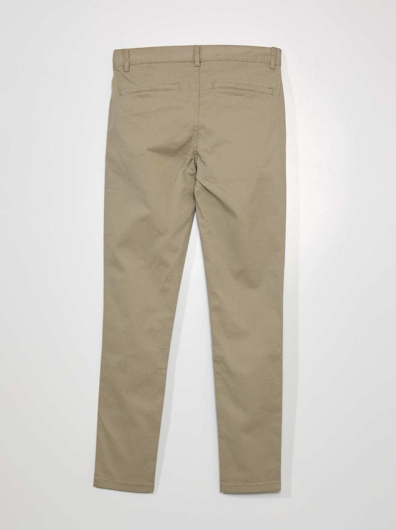 Calças skinny elásticas - L32 BEGE - Kiabi