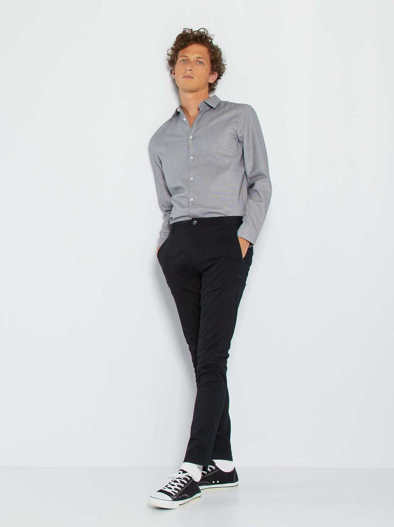 Calças skinny elásticas - L32 Preto - Kiabi