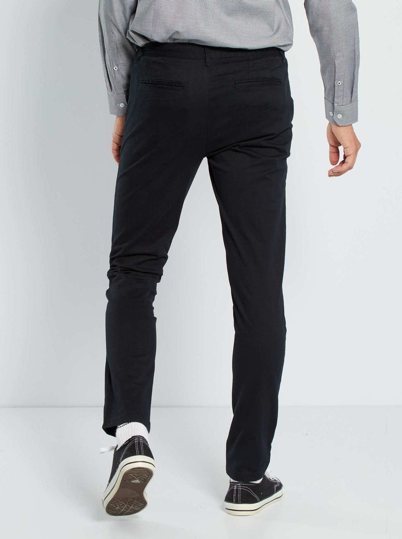 Calças skinny elásticas - L32 Preto - Kiabi