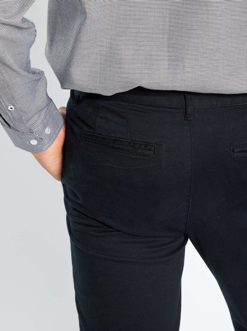 Calças skinny elásticas - L32 Preto - Kiabi