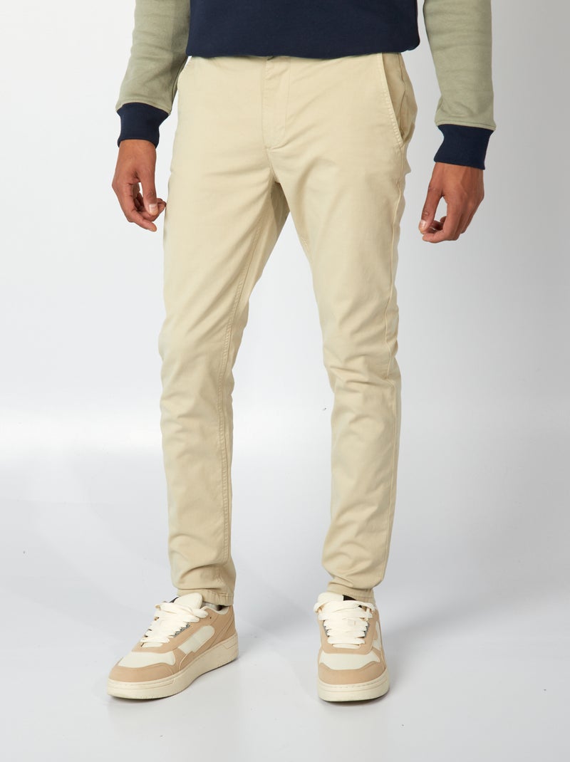 Calças skinny elásticas - L32 VERDE - Kiabi