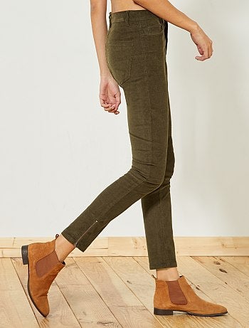 Calças skinny em veludo canelado - Kiabi