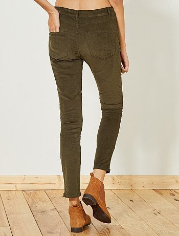Calças skinny em veludo canelado - Kiabi
