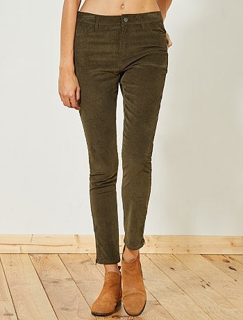 Calças skinny em veludo canelado - Kiabi