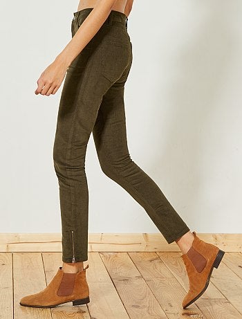 Calças skinny em veludo canelado - Kiabi