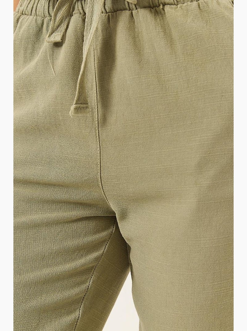 Calças skinny pelo tornozelo com bolsos lucci Cáqui - Kiabi