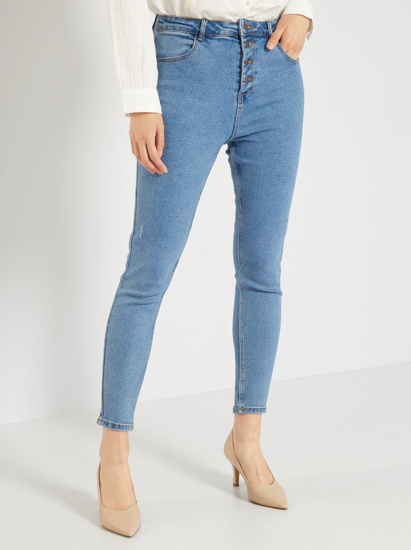 Calças skinny push up AZUL - Kiabi