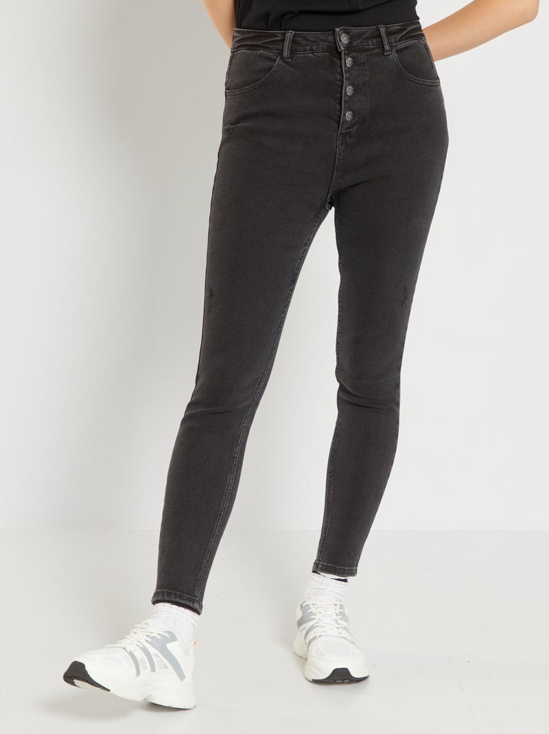 Calças skinny push up PRETO - Kiabi
